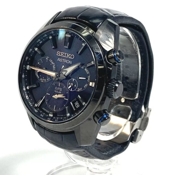 SEIKO SBXC077 satellite radio clock Astron ASTRON SolarGPS Day Date Wristwatch
